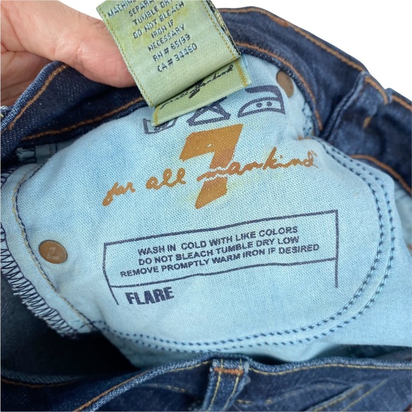 7 For All Mankind 7FAMK Vintage Flare Jeans Mid Rise Medium Wash Size 26 - Picture 7 of 9